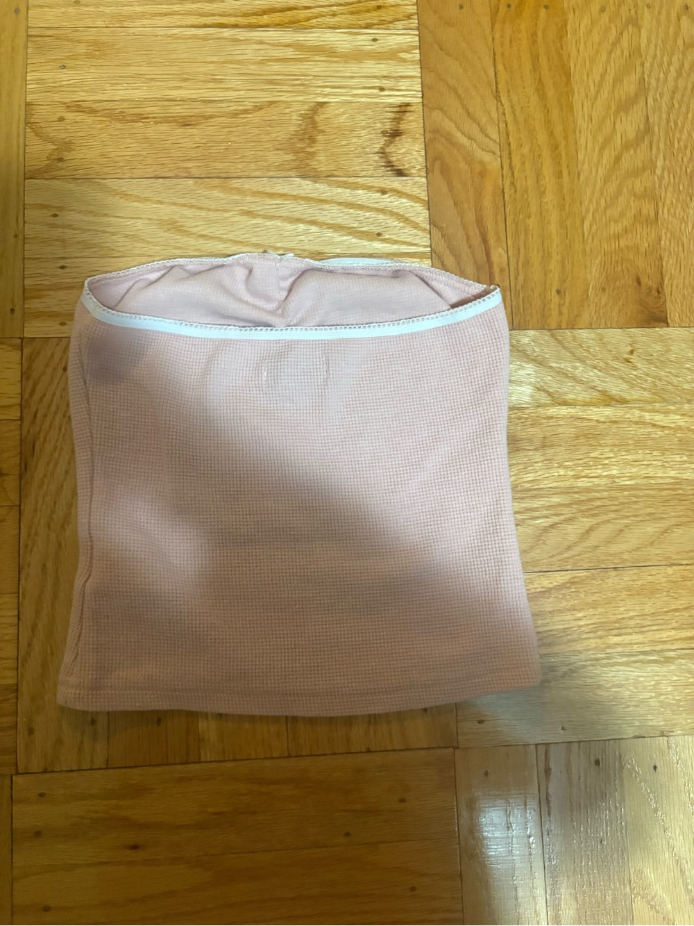 Edikted Light Pink Strapless Ribbed Tube Top - Picture 2 of 3